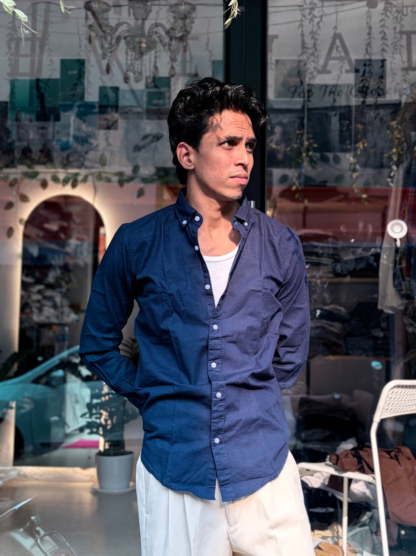 Navy Blue Premium Linen
