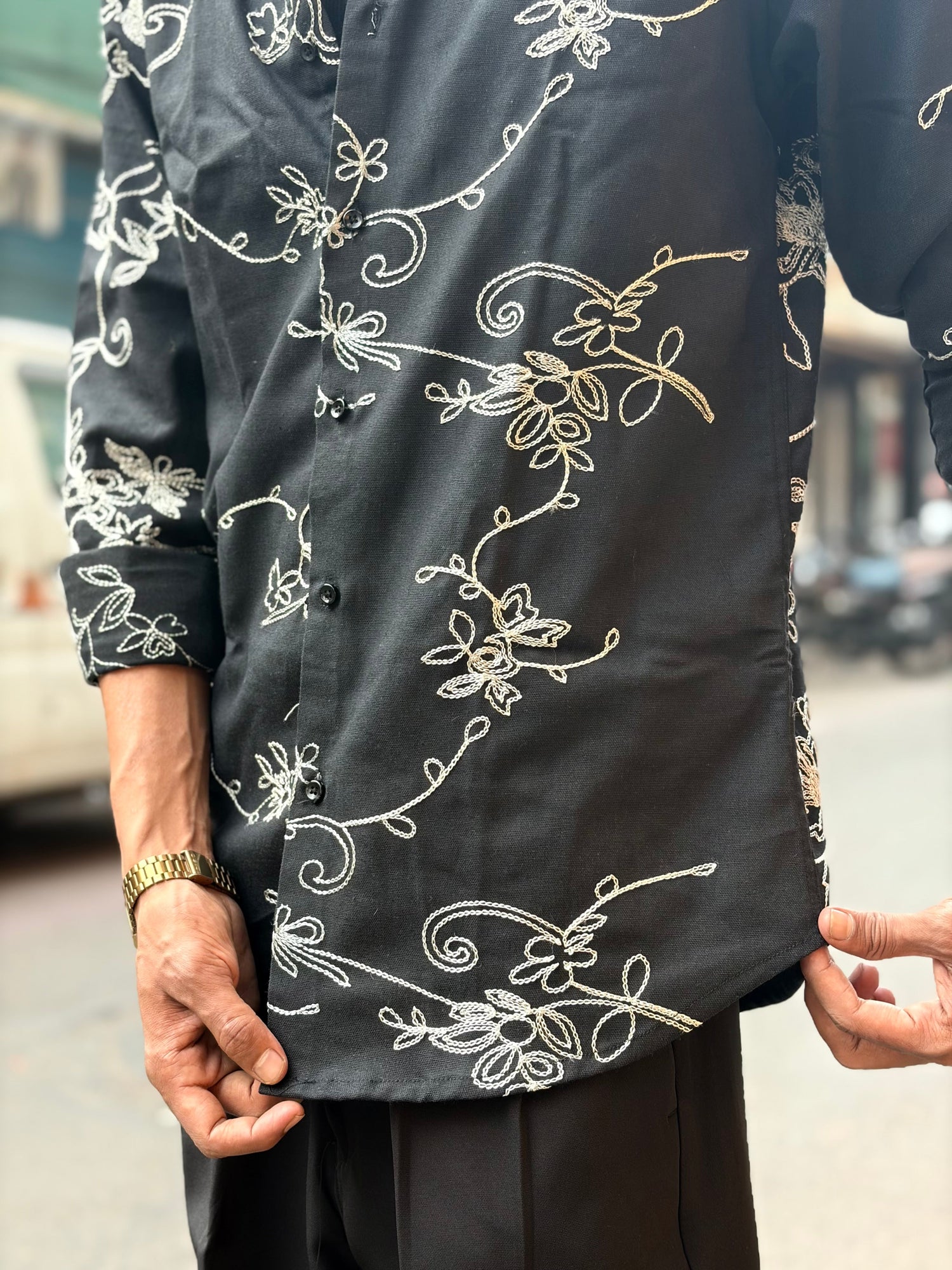 Linen with Embroidery