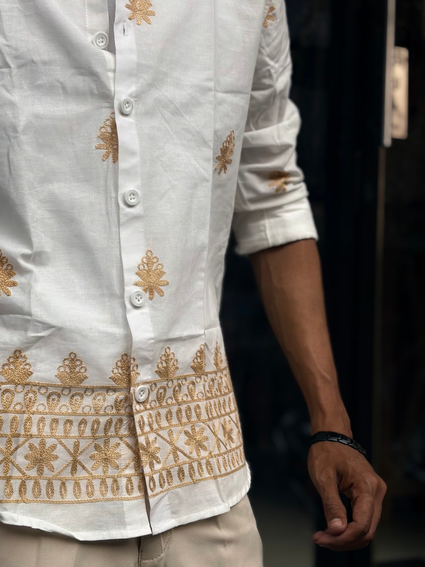 White Embroidery Shirt (All over)