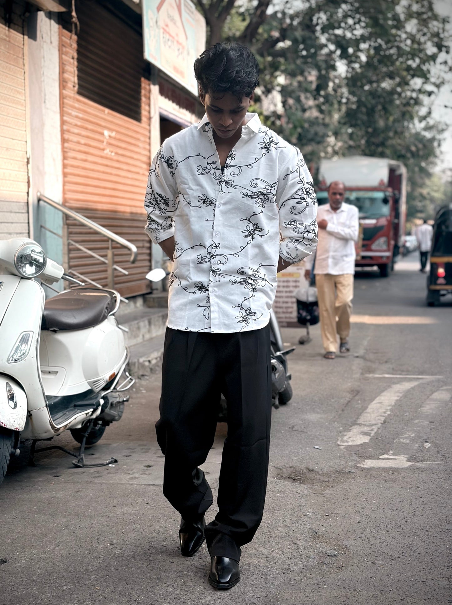 White Premium Floral Embroidery