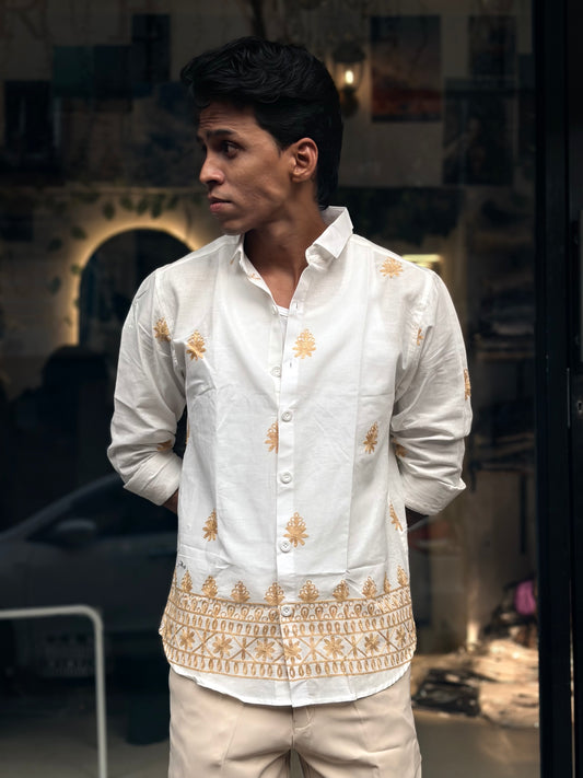 White Embroidery Shirt (All over)