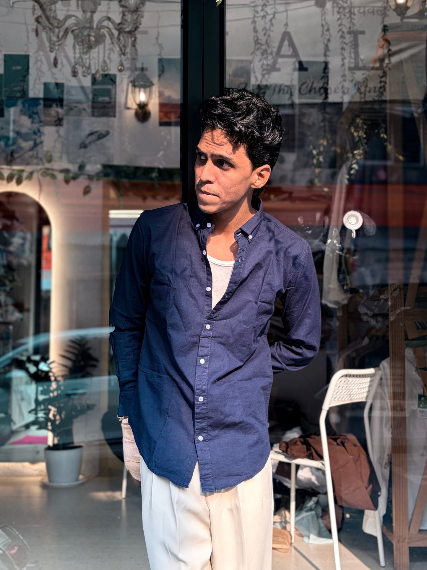 Navy Blue Premium Linen